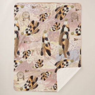 Cobertor Sherpa Penas de Pelicano Marrom ou Falcão