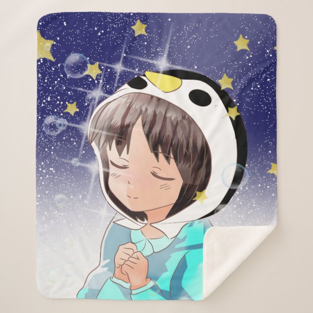 Cobertor Sherpa Penguin Dreams (Frente)