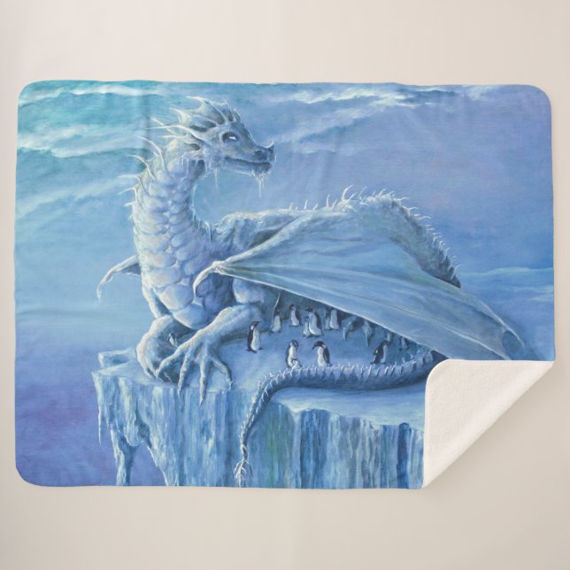 Cobertor Sherpa Penguin Protetor Sherpa Blanket (Frente (Horizontal))