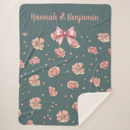 Cobertor Sherpa Penônio rosa e padrão do Arco