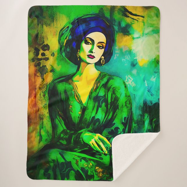 Cobertor Sherpa Pensamentos profundos (Frente)