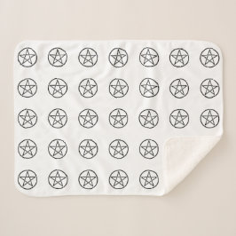 Cobertor Sherpa Pentagrama do Wiccan