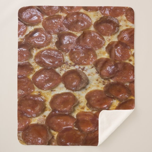 Cobertor Sherpa Pepperoni Pizza (Frente)