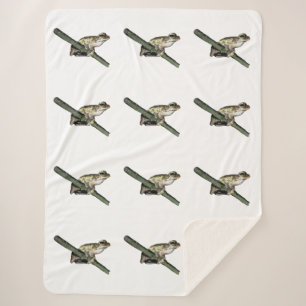 Cobertor Sherpa Pequena Tinta De Óleo De Sapo De Árvore, Grande 