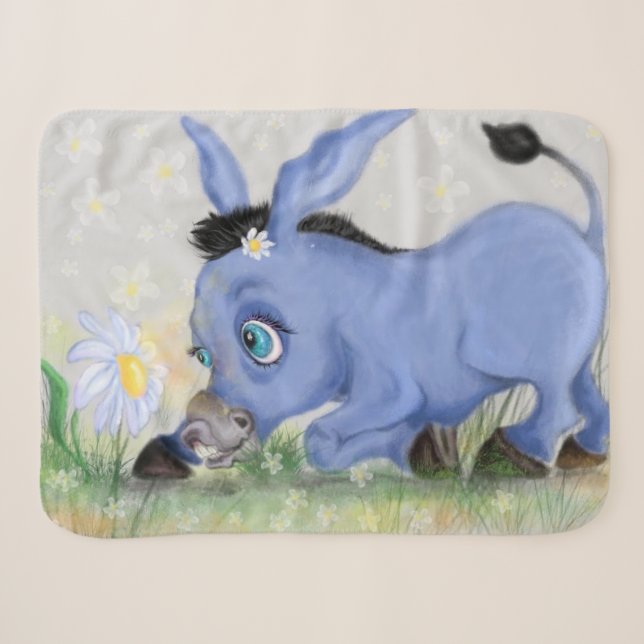Cobertor Sherpa Pequeno Donkey e Daisy - Bonito (Frente (Horizontal))