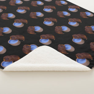 Cobertor Sherpa Pequeno Porco Castanho Suave De Guiné,