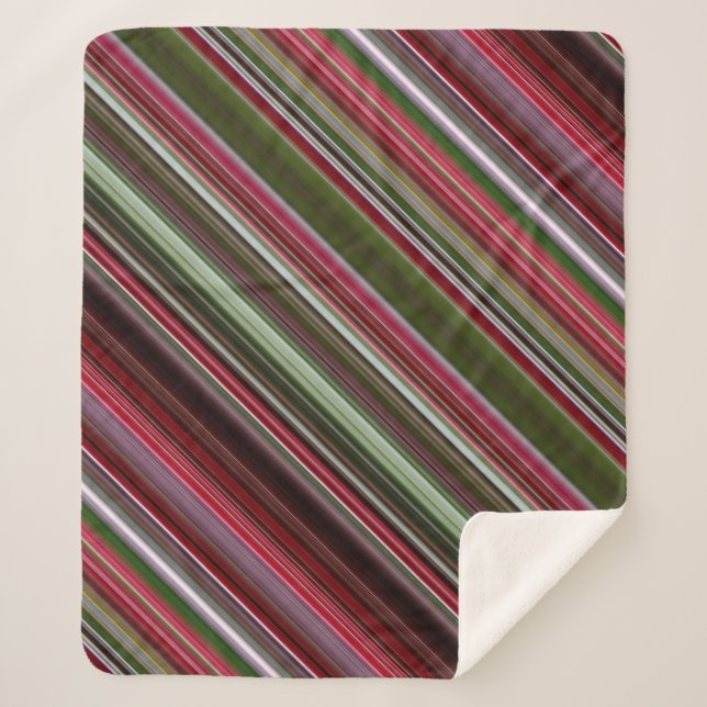 Cobertor Sherpa Pequeno Vermelho Berries Vermelho e Greve Verde (Frente)