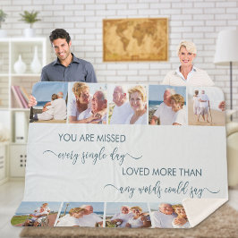 Cobertor Sherpa Perdeu 10 Foto Border Blue Lembrança