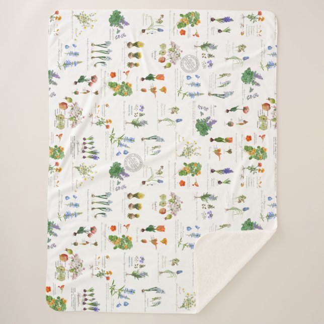 Cobertor Sherpa Perennial garden Sherpa blanket (Frente)