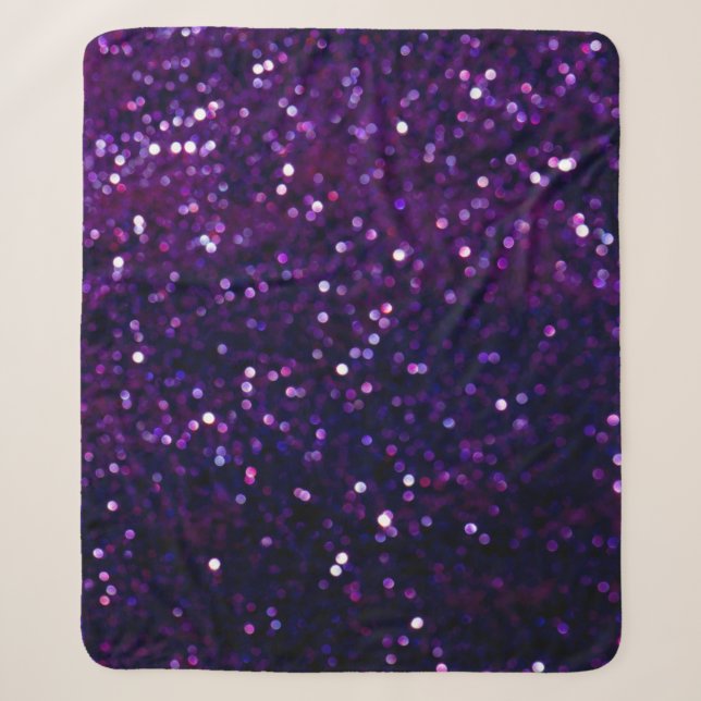 Cobertor Sherpa Perigo Roxo: Fundo das Luzes Luminosas (Frente)