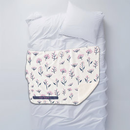 Cobertor Sherpa Personalização Mimosa Bonito do Dorm Essentials