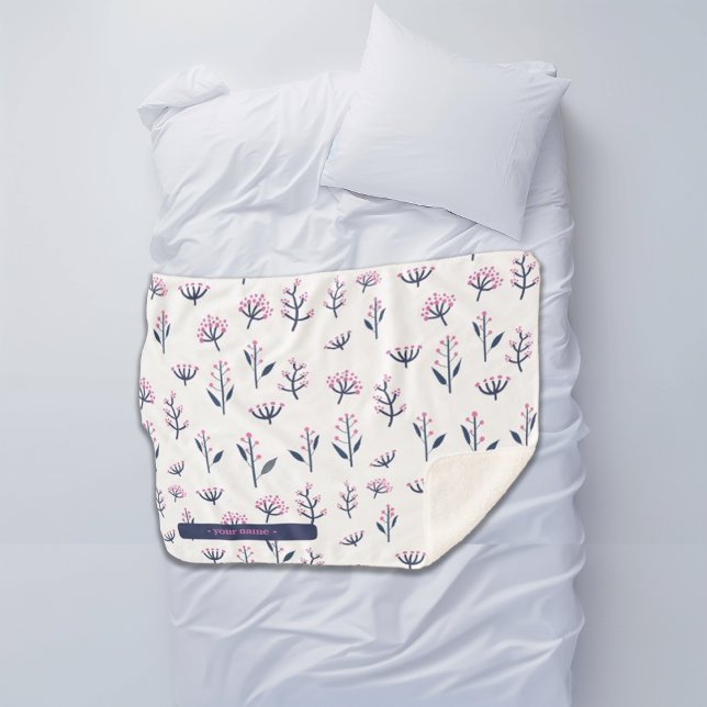 Cobertor Sherpa Personalização Mimosa Bonito do Dorm Essentials (Criador carregado)