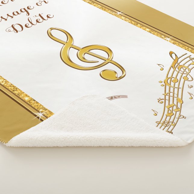 Cobertor Sherpa Personalizado, Boletim de Música, Cozy Sherpa (3/4)