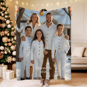 Cobertor Sherpa Personalizado com Fotos de Família