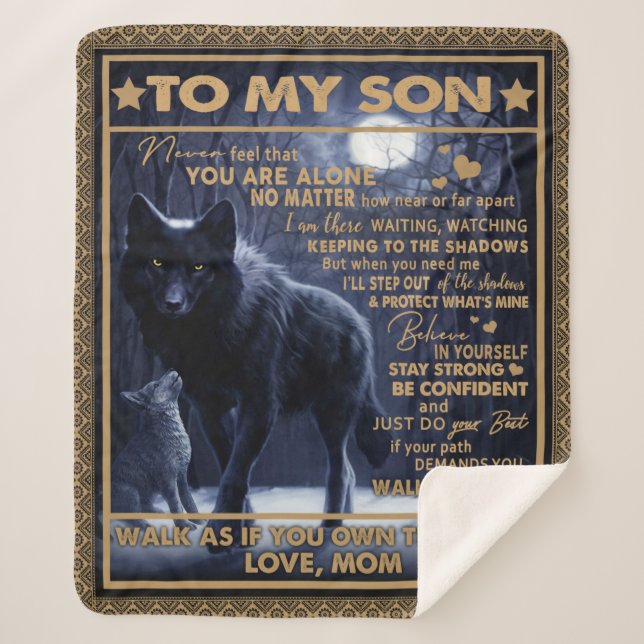 Cobertor Sherpa Personalizado Para Meu Filho, Presente De Aniversá (Frente)