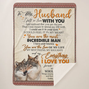 Cobertor Sherpa Personalizado Para Meu Marido De Poster De Esposa,