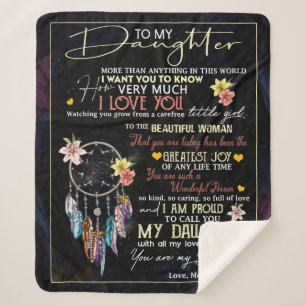 Cobertor Sherpa Personalizado Para Minha Filha, Amor Da Mãe Dream