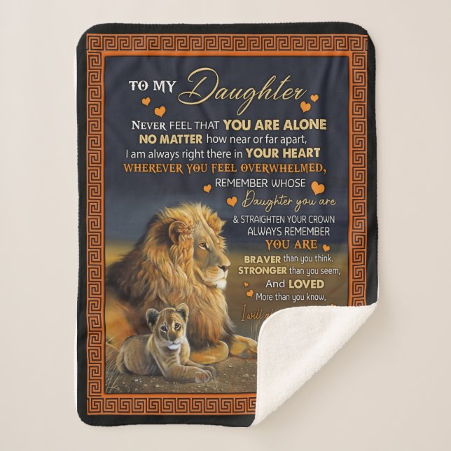 Cobertor Sherpa Personalizado Para Minha Filha Do Pai, (Frente)