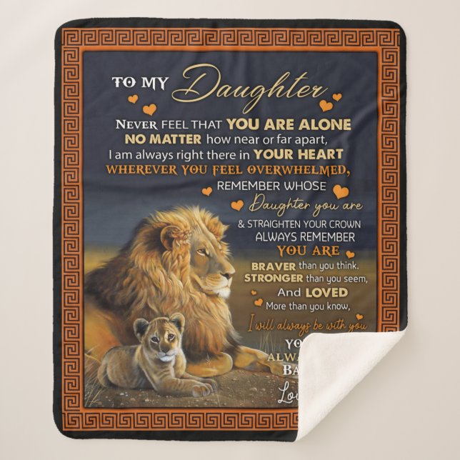 Cobertor Sherpa Personalizado Para Minha Filha Do Pai, (Frente)