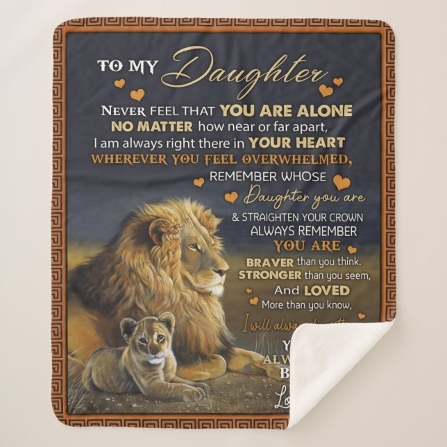 Cobertor Sherpa Personalizado Para Minha Filha Do Pai, (Frente)