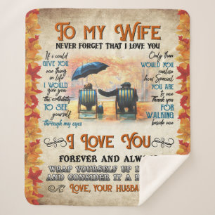 Cobertor Sherpa Personalizado Para Minha Mulher Do Marido Nunca Se