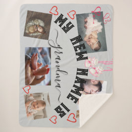 Cobertor Sherpa ✨ personalizar meu novo nome é VOVÓ