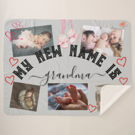 Cobertor Sherpa ✨ personalizar meu novo nome é VOVÓ