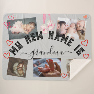 Cobertor Sherpa ✨ personalizar meu novo nome é VOVÓ