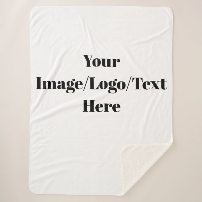 Cobertor Sherpa Personalizar ou personalizar (Frente)