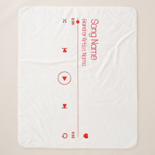 Cobertor Sherpa Personalizável Sua Música Favorita