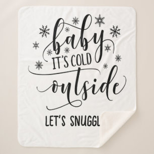 Cobertor Sherpa Personalize Baby É Frio Lá Fora