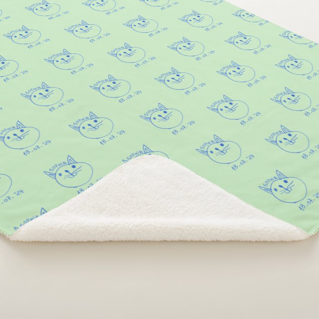 Cobertor Sherpa Personalized children's blanket, custom blanket  (3/4)