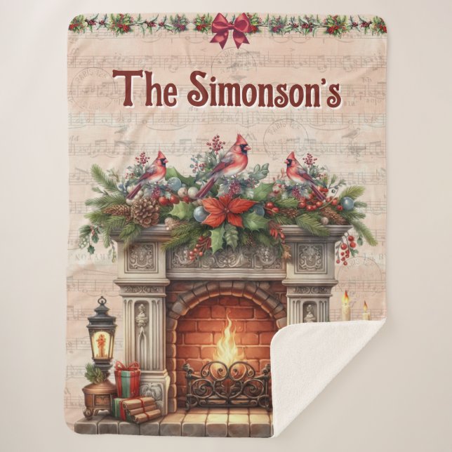 Cobertor Sherpa Personalized Christmas (Frente)