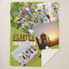 Cobertor Sherpa Personalized Family Photo Sherpa Blanket
