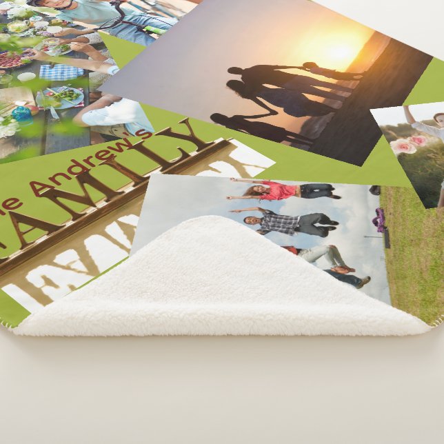 Cobertor Sherpa Personalized Family Photo Sherpa Blanket (3/4)