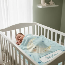Cobertor Sherpa PersonalizedUnder the Stars Soft Blanket - Baby