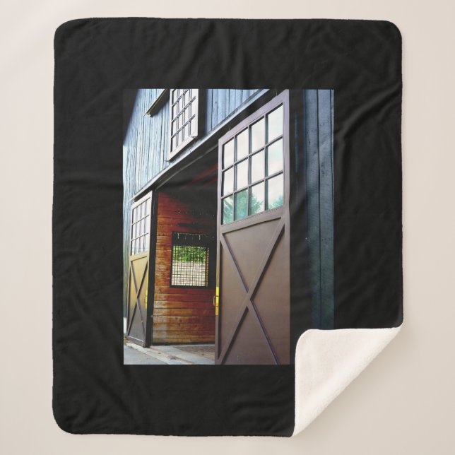 Cobertor Sherpa Perspectiva da Porta do Barn (Frente)