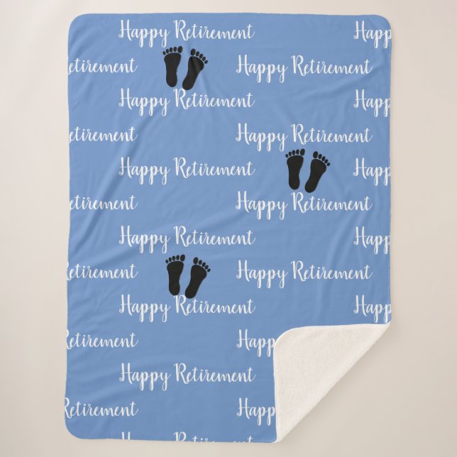 Cobertor Sherpa Pés-Pés-Pó Azul (Frente)