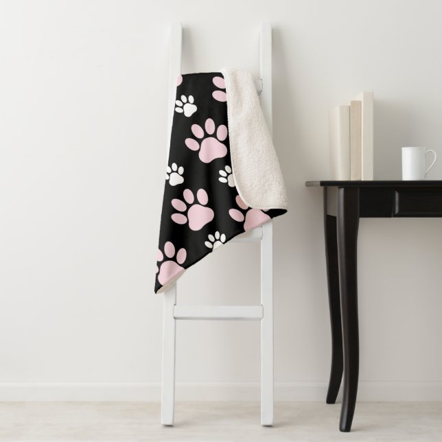 Cobertor Sherpa Pestanas, Patas Rosa, Patas Cachorros, Patas Anima (In Situ)