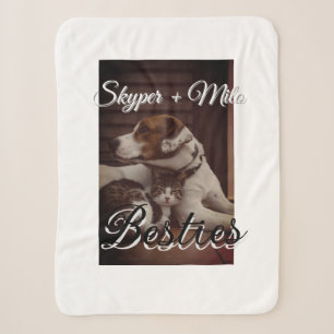 Cobertor Sherpa Pet Frities adiciona nome e foto animal amor