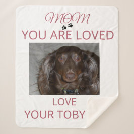 Cobertor Sherpa Pet Mom Heartfelt Photo Comfort