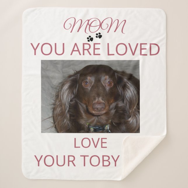 Cobertor Sherpa Pet Mom Heartfelt Photo Comfort (Frente)