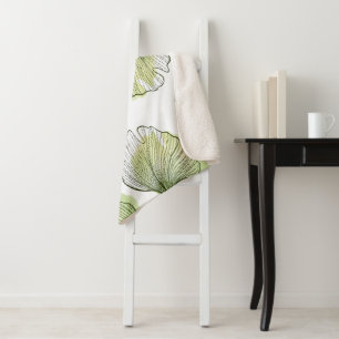 Cobertor Sherpa Pétalas verdes