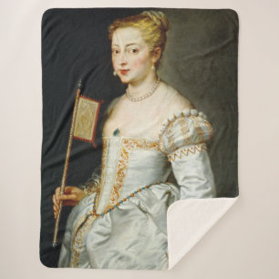 Cobertor Sherpa Peter Paul Rubens Retrato de uma Senhora