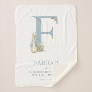 Cobertor Sherpa Peter Rabbit   Carta Personalizada F