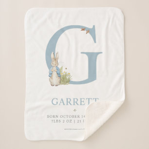 Cobertor Sherpa Peter Rabbit   Carta Personalizada G