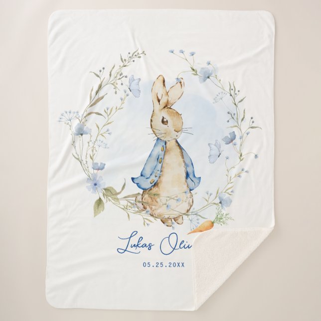 Cobertor Sherpa Peter Rabbit Inspirou Design (Frente)