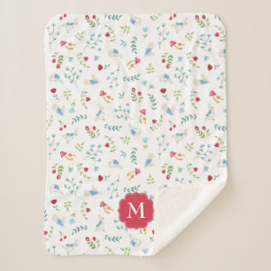 Cobertor Sherpa Peter Rabbit   Padrão Florestal de Aquarela