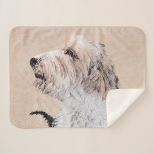 Cobertor Sherpa Petit Basset Griffon Vendéen Painting - Dog Art