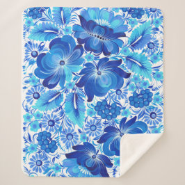 Cobertor Sherpa Petrikivka Ukrainian traditional folk art. 